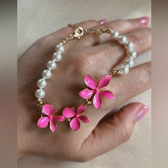 vintage flower bracelet A541 - Picture 4 of 4